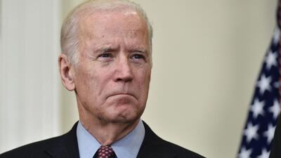 US vice president Joe Biden in the Roosevelt Room of the White House in Washington, DC. Mandel Ngan / AFP