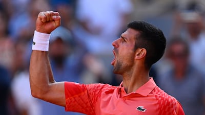 Novak Djokovic beat Karen Khachanov at the French Open. Getty