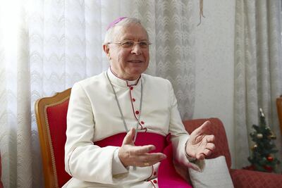Bishop Paul Hinder said the community should be wary of fake tickets. Pawan Singh / The National