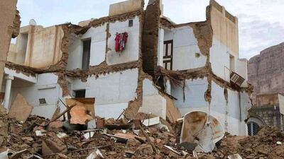 Flood damage in Tarim, a city in south-eastern Yemen, after heavy rainfall on May 2, 2021. Courtesy Hadramawt governorate media office