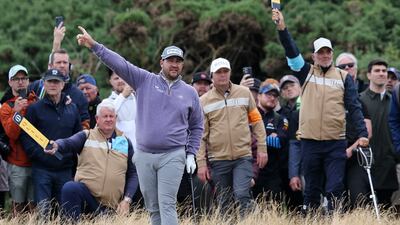 South Africa's Thriston Lawrence finds himself in the deep rough. EPA