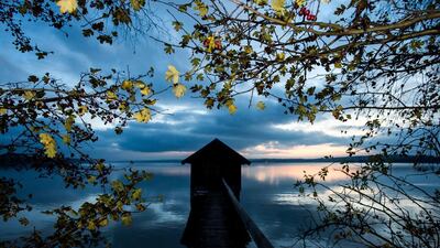 A late autumn evening in Inning am Ammersee in Bavaria, Germany. Lukas Barth / EPA