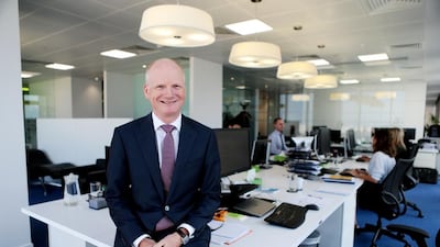 David Barwell, the chief executive of Aecom Middle East, likes an open plan office for inclusive leadership. Christopher Pike / The National