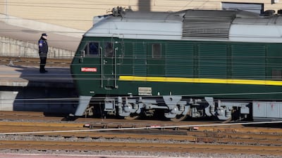 A train believed to be carrying North Korean leader Kim Jong Un arrives at Beijing Railway Station. Reuters