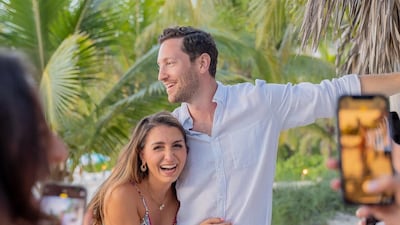 Iman Pahlavi with her fiance Bradley Sherman. Photo: @yasmine.pahlavi / Instagram