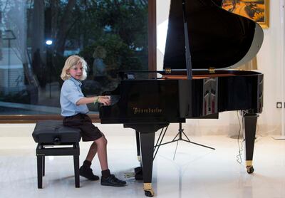 Claudius Tyacke won first prize in a piano competition in Paris. Leslie Pableo for The National
