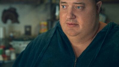 The Whale's Brendan Fraser is nominated for Best Actor in a Leading Role (Drama). Photo: A24 via AP
