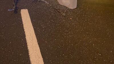 Four people die and 11 are injured in a road accident on a motorway in Dubai on Saturday. Courtesy: Dubai Police