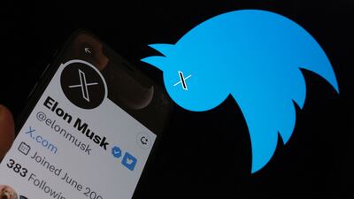 Elon Musk killed off the Twitter logo on Monday, replacing the famous blue bird with an X. AFP