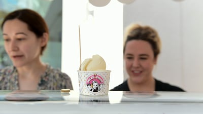 The ice cream has a truffle cookie dough, called a Smize Surpise, hidden at the bottom of every tub