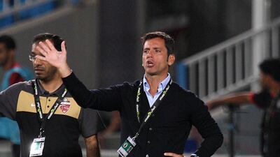 Quique Sanchez Flores will be coaching Al Ain for the first time in Arabian Gulf League play, but says he had no special preparation plans in facing Al Wahda. ,Pawan Singh / The National