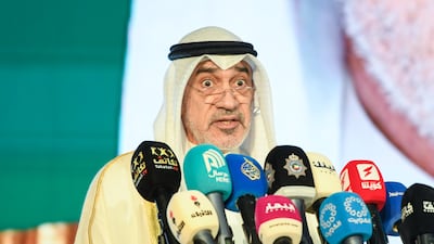 Kuwait's First Deputy Prime Minister and Minister of Interior Sheikh Fahad Al Yousef announces the drugs bust. Photo: Kuna