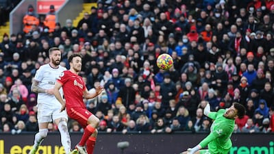 Diogo Jota of Liverpool - 6: The Portuguese was not close to his best He was unlucky to hit the post but his touch was off. Getty