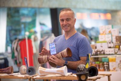Charles Jabbour, owner of Mangobeat smartphone amplifiers, witnessed directly how important tips were to serving staff while working in the US restaurant industry. Photo: Ruel Pableo for The National