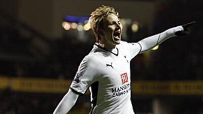 Roman Pavlyuchenko scored Tottenham's third goal. He has scored in every round of the Carling Cup so far.