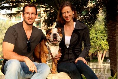 Rob Kelly and Katherine Cebrowski, founders of Furchild, with their dog Maximus. Courtesy Furchild