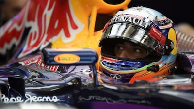 Daniel Ricciardo will start third at Sunday's Formula One Bahrain Grand Prix. Mohammed Al-Shaikh / AFP