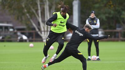 Trevoh Chalobah of Chelsea during a training session.