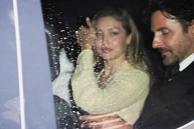 Gigi Hadid and Bradley Cooper leaving Madison Square Garden. Reuters