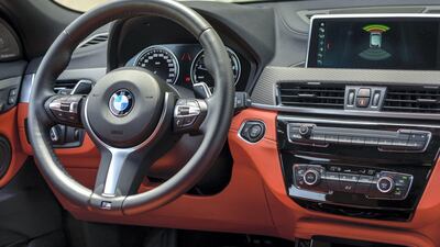 The red-leather-coverd interior is quite fetching. Khushnum Bhandari for The National