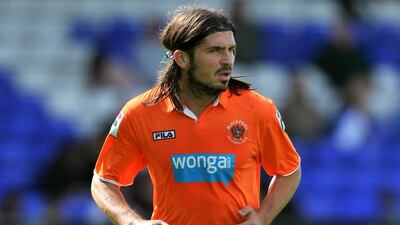 Bojan Djordjic, shown with Blackpool, one of the over a dozen clubs he's played for.