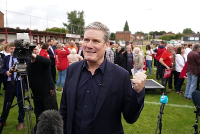 Sir Keir Starmer during a victory lap in Selby, where Labour won in Thursday's by-election. Getty