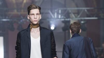 Lanvin picked up the trend this season sending young, skinny models down the catwalk with a fine, slim silhouette. EPA