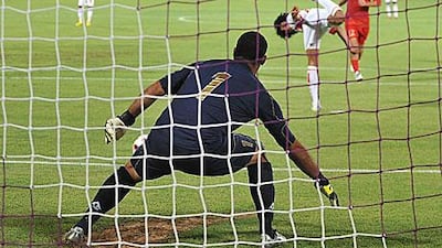 The back-heeled penalty that made Theyab Awana a YouTube sensation.