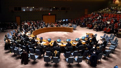 The UN Security Council meets at the UN headquarters in New York City before the coronavirus pandemic. AFP.