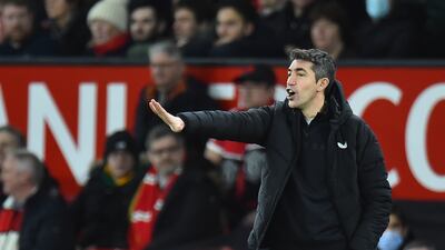 Wolves manager Bruno Lage won the tactical battle against United. EPA