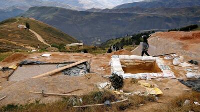 Illegal gold mining camps, like those in Salpo town in the Andes montains, have been blamed for damaging the Amazon river. Mariana Bazo / Reuters