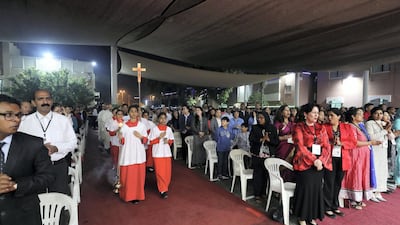 St Joseph's outdoor Christmas Eve Mass
