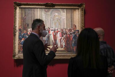 The red section of the new exhibition follows in the trails of ambassadors. Khushnum Bhandari / The National