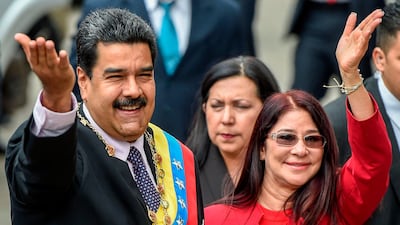 The sanctions came as Donald Trump criticised Mr Maduro in a speech at the UN General Assembly. AFP