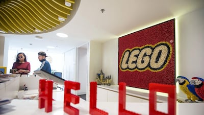 The reception of the new Lego office. Leslie Pableo for The National