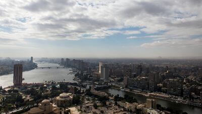 Cairo as seen from atop the Cairo Tower. Egypt's non-oil economy continued to contract in December. EPA