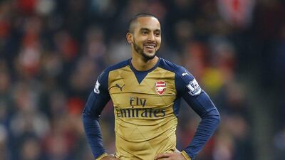 Arsenal's Theo Walcott shown during his team's draw with Stoke City in the Premier League on Sunday. Darren Staples / Reuters / January 17, 2016