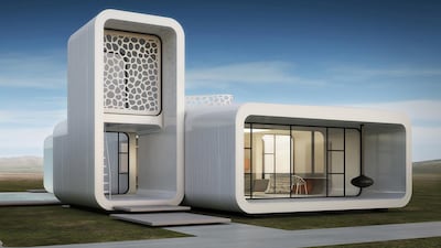 The fully usable office will serve as the temporary headquarters for staff from the emirate’s Museum of the Future, that was launched earlier this year by Sheikh Mohammed bin Rashid, Vice President and Ruler of Dubai. 3D printing for buildings have a 50 to 80 per cent decrease in labour costs while saving between 30 and 60 per cent of construction waste. Courtesy UAE Innovation Committee