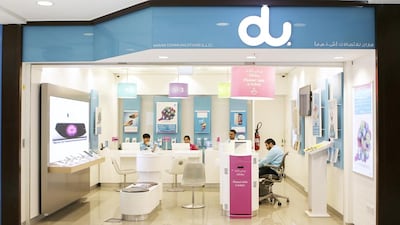 A Du shop in Jumeirah Centre in Dubai.