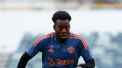 Anthony Elanga of Manchester United in action. Getty Images