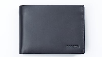 Vegan leather wallet, Dh249, Saccour Brothers. Photo: Saccour Brothers