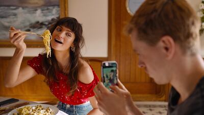 Charlbi Dean and Harris Dickinson in Triangle of Sadness. Curzon