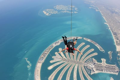 Not even the draw of a great Instagram shot can lure Selina Denman to take the skydiving leap. Skydive Dubai / Getty Images