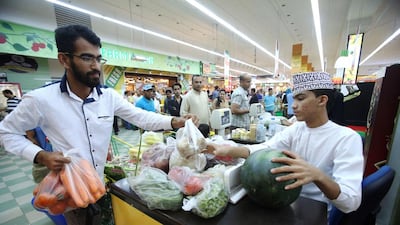 Omanis shop at a supermarket in Muscat ahead of Ramadan on June 3, 2016. Mohammed Mahjoub / AFP Photo