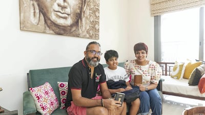 Sneha May Francis, her husband Markos Abraham and their son Rafael can still barely believe their passports were returned almost two years after being stolen in Italy. Antonie Robertson / The National