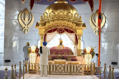 A view of the Gurunanak Darbar Sikh Gurudwara in Jebel Ali, Dubai. Chris Whiteoak / The National