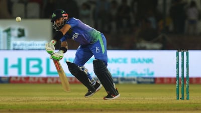 Multan Sultan's Muhammad Rizwan plays a shot. EPA