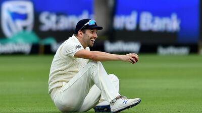 Mark Wood of England takes a catch to dismiss Quinton de Kock. Getty