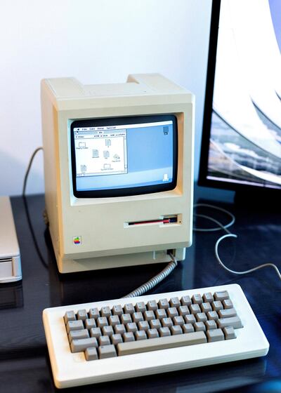 Original Macintosh in Jimmy Grewal’s Apple collection. Reem Mohammed / The National