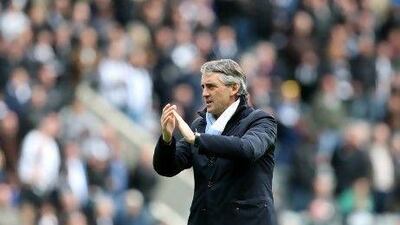 Roberto Mancini's Manchester City are one win away from the Premier League title.